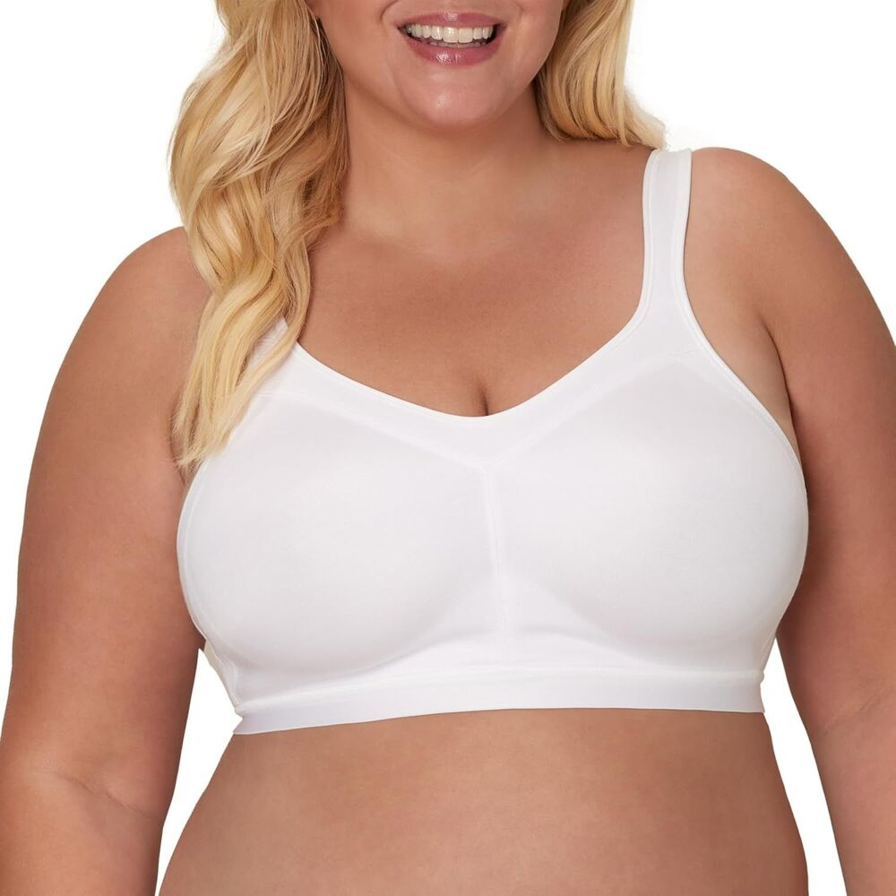 Playtex Women's Wireless Bra Size 42DD White 18Hr Active Lifestyle Full Coverage